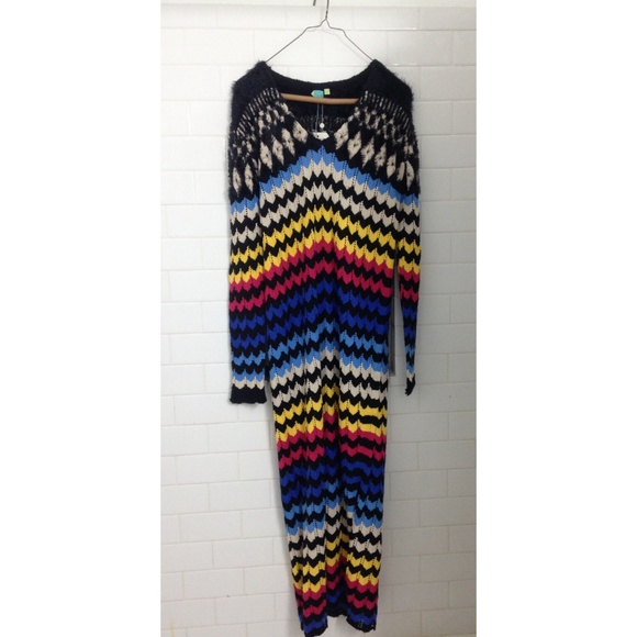 Anthropologie Farm Rio rainbow midi striped dress - Picture 3 of 6